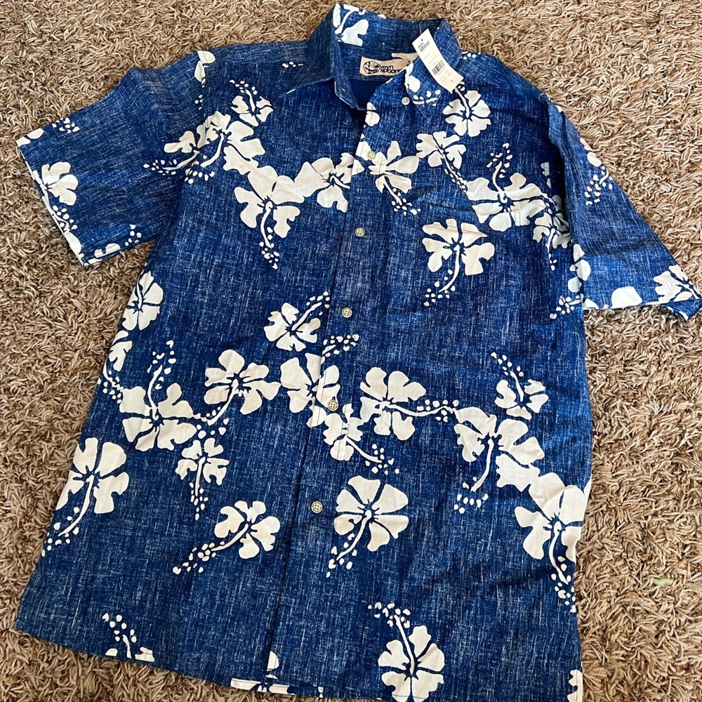 Reyn Spooner, Blue Hawaiian, Mens Small